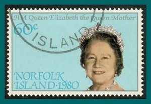 Norfolk Island 1980 Queen Mother, 60c used  #272,SG253