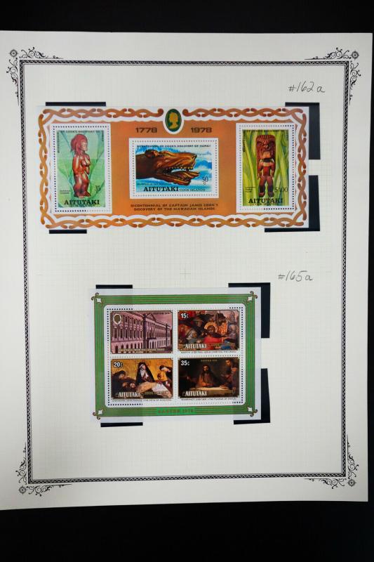 Aitutaki 1960s to 1980s Stamp Collection