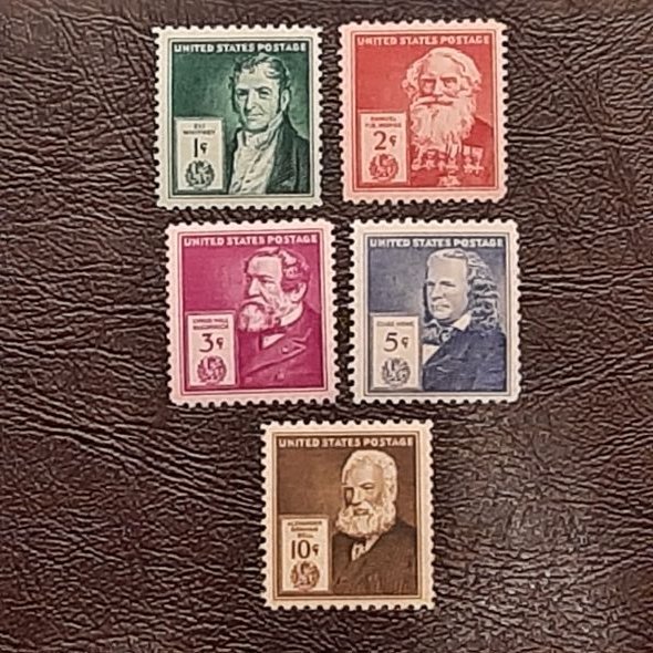 US Scott 889-893; Five Amer. Inventors from 1942; MNH, og; F/VF centering