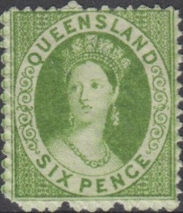 Queensland Australia MNH Scott # 20 Wk 5  Perf 13  Valued $ 240.00