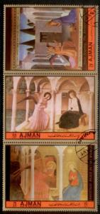 Ajman 1972 Mi# 2169-71 Annunciation CTO L395