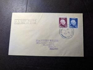 1957 Ireland First Day Cover FDC Dublin Local Use Audrey Willits