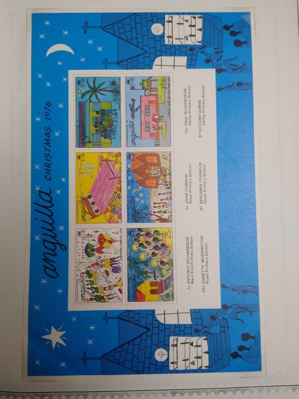 collection on pages Anguilla 1976-80 mostly complete most MNH PS: CV $115
