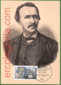 ag7318 - GERMANY - MAXIMUM CARD-11.10.1990 - Heinrich Schliemann, Archaeology-