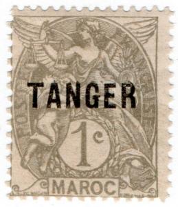 (I.B) French Morocco Postal : Tanger Overprint 1c