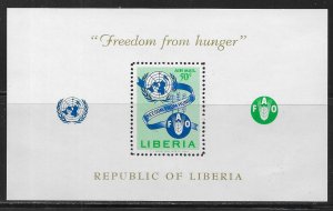 Liberia C150 Freedom From Hunger s.s. MNH