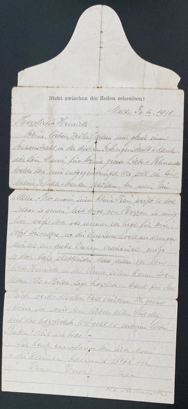 1918 Malta Prisoner of War POW Letter Sheet cover to Zurich Switzerland