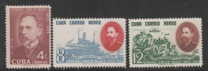 1955 Cuba Stamps Sc 549,C127-128  General Emilio Nunez Complete Set NEW