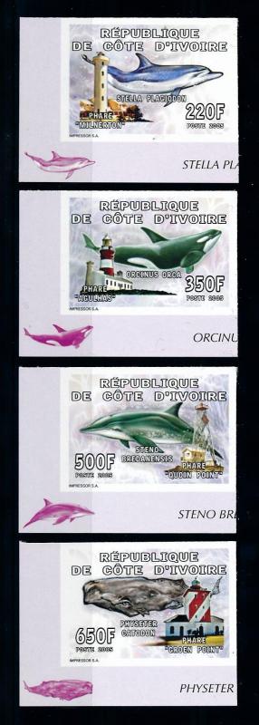 [75708] Ivory Coast 2005 Marine Life Whales Lighthouses Imperf. MNH