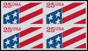 US 2475 Old Glory 25c ATM block 4 MNH 1990