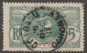 Dahomey, Scott#20,  used, hinged, 5c,  green