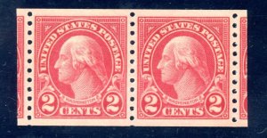 US SCOTT #599 PAIR MINT-SUPERB-OG-NH GRADED 98 W/ PSE CERT SMQ $275 (5/14/24 GP)