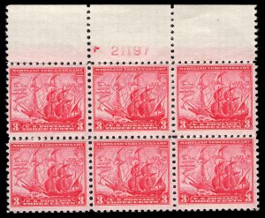 USA 736 Mint (NH) Plate Block of 6