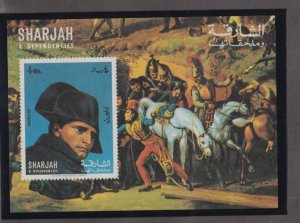 Sharjah # MIBlock64, Napoleon, Souvenir Sheet, Mint NH