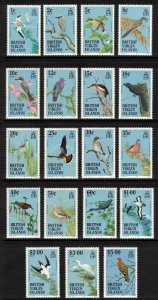 VIRGIN ISLANDS 1985 Birds; Scott 490-508; MNH