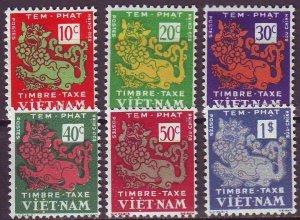 VIETNAM SÜD SOUTH [Porto] MiNr 0001-06 ( */mh )