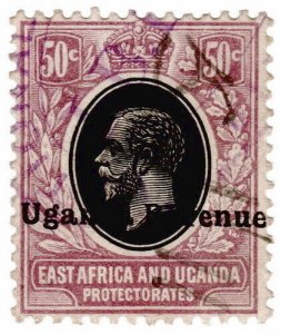 (I.B) KUT Revenue : Uganda Duty 50c (1918)