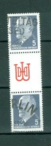 DDR. Germany 1963. Walter Ulbricht 5Pf.  Sc. # 582. Tete-Beche. Cancel