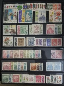 CZECHOSLOVAKIA  Used CTO Stamp Lot Collection Stock Book Page  T112