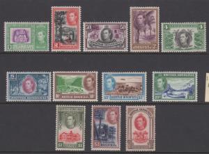 British Honduras.- Scott 115-126 - KGVI Definitives -1938 - MLH -Set of 12 Stamp