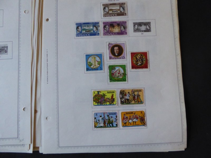 Barbados 1852-1992 Stamp Collection on Scott Album Pages