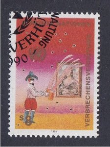 United Nations Vienna #107 cancelled 1990 crime prevention 8s