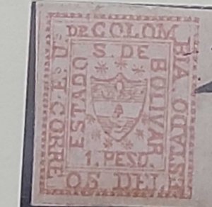 O) 1866 COLOMBIA,  BOLIVAR, ORIGINALLY A STATE,  DEPARMENT OF THE REPUBLIC OF CO