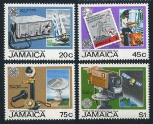 Jamaica 563-566, MNH. Mi 571-574. World Communication Year WCY-1983. Satellite,