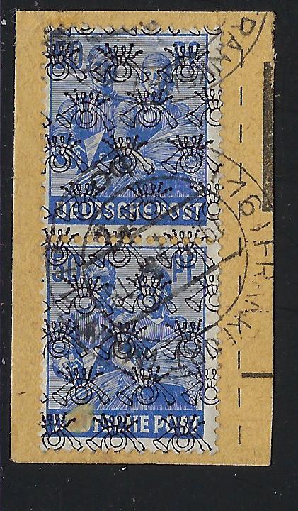 Germany AM Post Scott # 629, used, pair, var. inverted o/p, opp