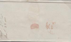 MS1076 1842 GIBRALTAR PAID *Arc* Postmark EL Cadiz Spain per HMS Packet