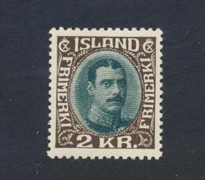 ICELAND 1931, 2Kr  VF NH Sc#186 CAT$1150  (SEE BELOW)