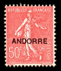 Andorra French Scott 12 Mint never hinged.