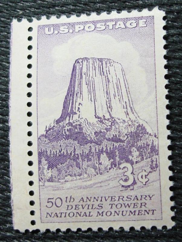 US #1084 MNH Single, Devils Tower, SCV $.20 L10