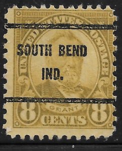 US Bureau Precancels: IN: South Bend; #640-61; 8¢ 1926-31; PSS CV $4