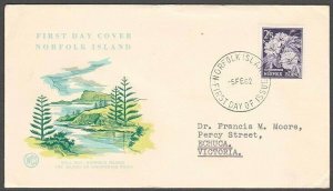 NORFOLK IS 1962 2/5d Passionflower  commem FDC..............................A725