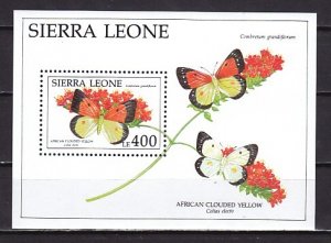 Sierra Leone, Scott cat. 1408. Butterfly s/sheet.