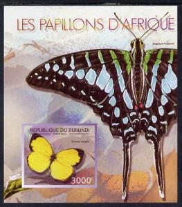 Burundi 2013 Butterflies #1 imperf deluxe sheet unmounted...