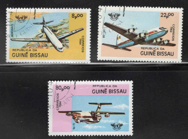 Guinea Bissau Scott 568-570 Used CTO Aircraft stamp set