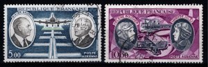 France 1970-73 Airmail, Pioneer Aviators, Part Set [Used]