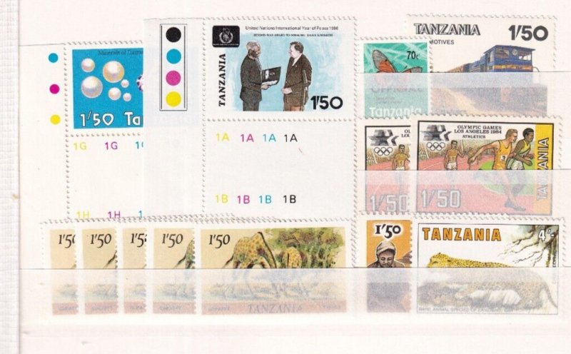 SA22j Tanzania various selection of mint stamps