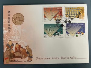 Board Games from Macau of China FDC with set of 4