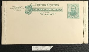 US MNH #U293 Letter Sheet General Ulysses S Grant