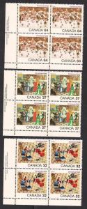 CANADA SC# 1040-2 VF MNH 1984 INSCRIP BK/4 LL