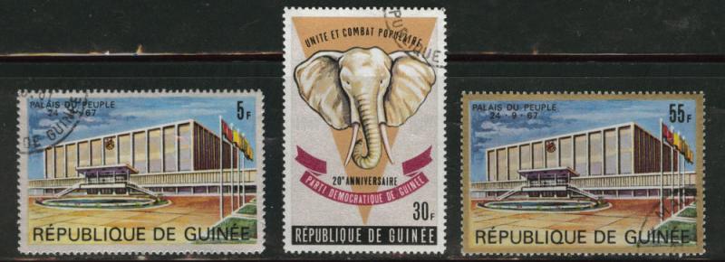 Guinea Scott 479-81 1967 set used CTO