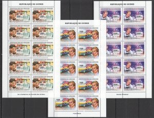 A1050 2007 Guinea Sport Ice Hockey Alfredson Chess Rally Dakar Biela ! 10Set Mnh