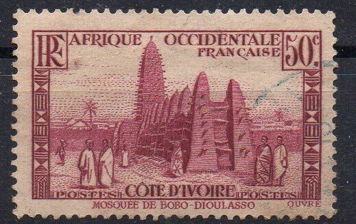 A.O.F - FRENCH COLONIAL -  IVORY COAST - 1936 - 50ç - BOBO DIOULASSO - Used -