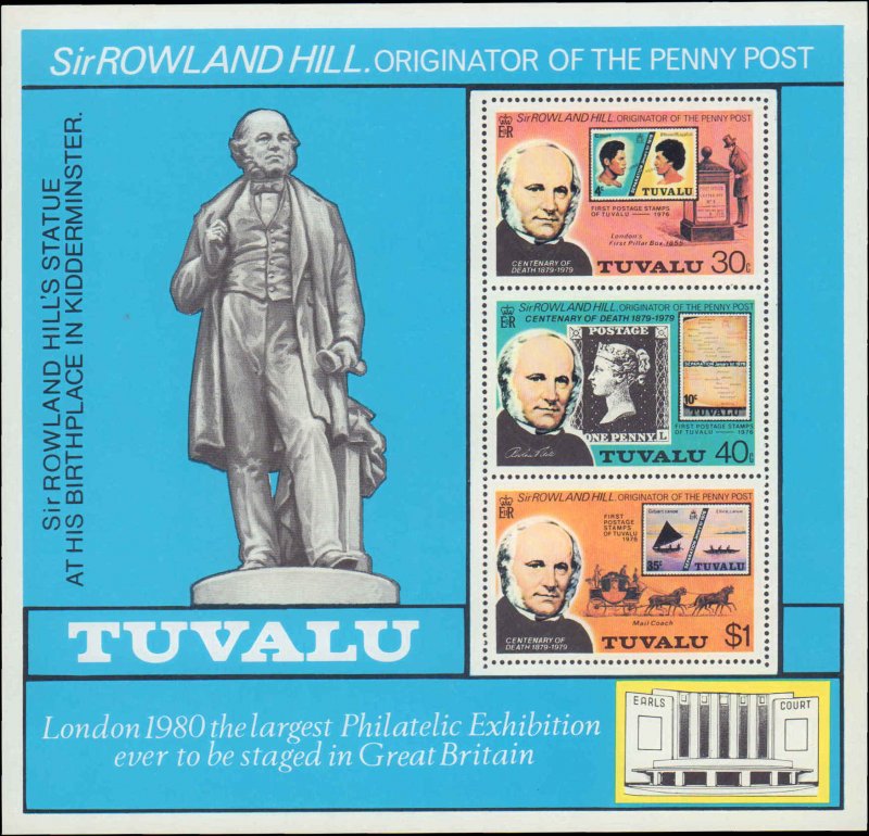 Tuvalu #122-124a, Complete Set(4), 1979, Never Hinged