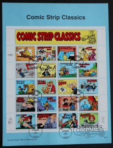 U.S. Used #3000 32c Classic Comics Sheet of 20 Souvenir Page. Choice!
