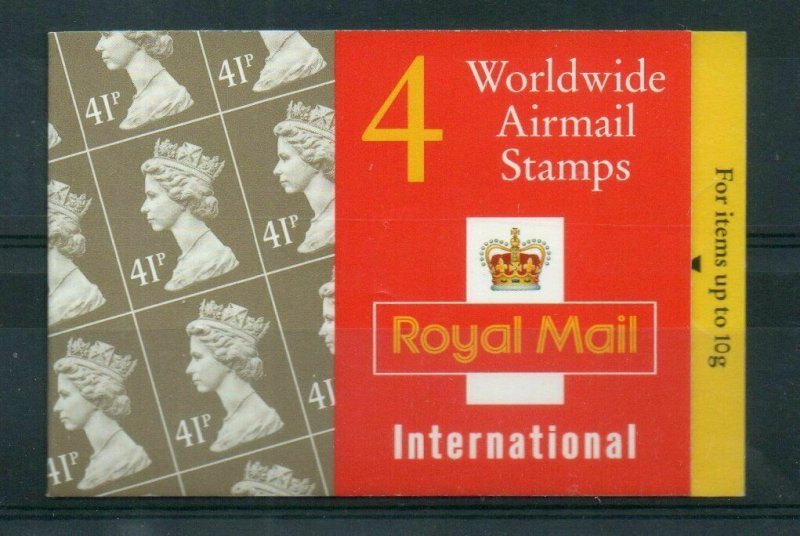 GN2 1995 Worldwide Airmail Booklet 4 x 41p - complete