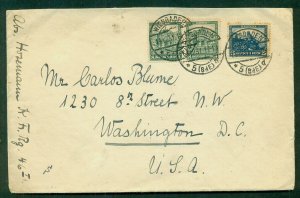 GERMANY, 1931, Semi-postals (B38,40) tied on cover to U.S., scarcer usage, VF